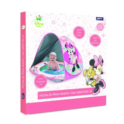 Piscina de Praia Infantil Zippy Toys com Cobertura UV Minnie