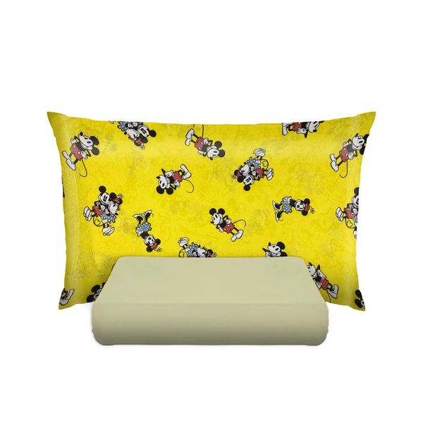 Jogo de Cama Solteiro Portallar em Malha Disney Doce Vida Mickey 90 anos com 2 Peças Jogo de Cama Solteiro Portallar em Malha Disney Doce Vida Mickey 90 anos com 2 Peças