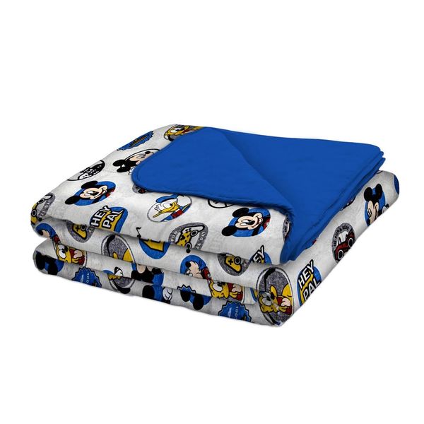 Edredom Casal Portallar Disney Doce Vida Amigos do Mickey em Malha Branco Edredom Casal Portallar Disney Doce Vida Amigos do Mickey em Malha Branco