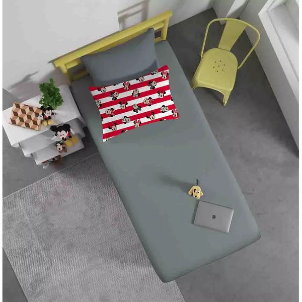 Jogo de Cama Solteiro Portallar em Malha Disney Doce Vida Minnie Poá com 2 Peças Jogo de Cama Solteiro Portallar em Malha Disney Doce Vida Minnie Poá com 2 Peças