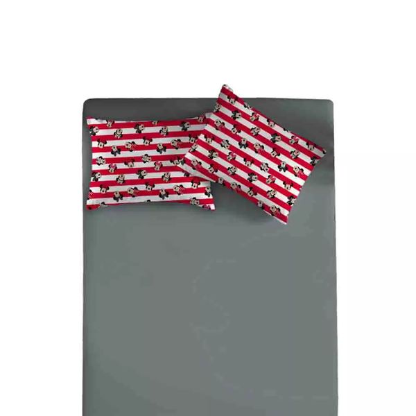 Jogo de Cama Queen Portallar em Malha Disney Doce Vida Minnie Poá com 3 Peças Jogo de Cama Queen Portallar em Malha Disney Doce Vida Minnie Poá com 3 Peças