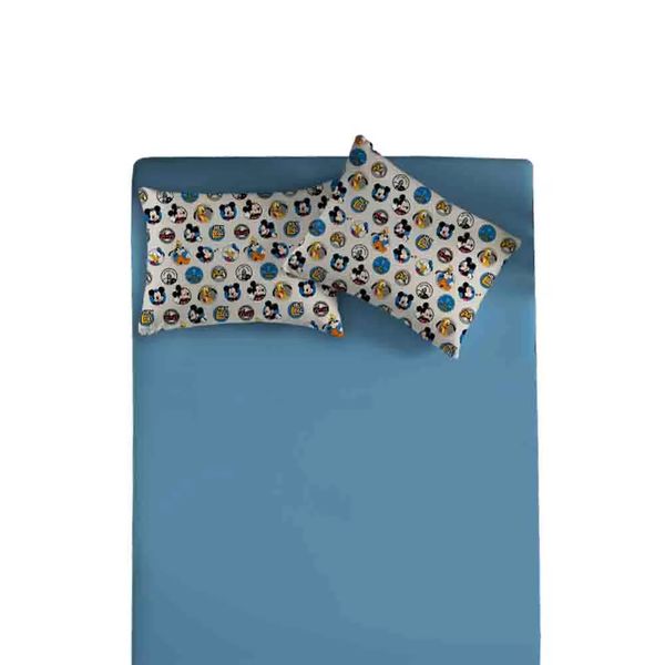Jogo de Cama Queen Portallar em Malha Disney Doce Vida Amigos do Mickey com 3 Peças Jogo de Cama Queen Portallar em Malha Disney Doce Vida Amigos do Mickey com 3 Peças