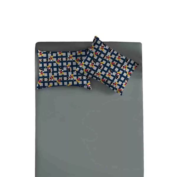 Jogo de Cama Queen Portallar em Malha Disney Doce Vida Mickey Mescla com 3 Peças Jogo de Cama Queen Portallar em Malha Disney Doce Vida Mickey Mescla com 3 Peças