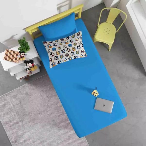 Jogo de Cama Solteiro Portallar em Malha Disney Doce Vida Amigos do Mickey com 2 Peças Jogo de Cama Solteiro Portallar em Malha Disney Doce Vida Amigos do Mickey com 2 Peças