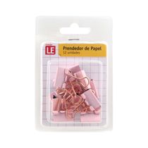 Binder Clip Le Rosé 19mm com 12 Unidades