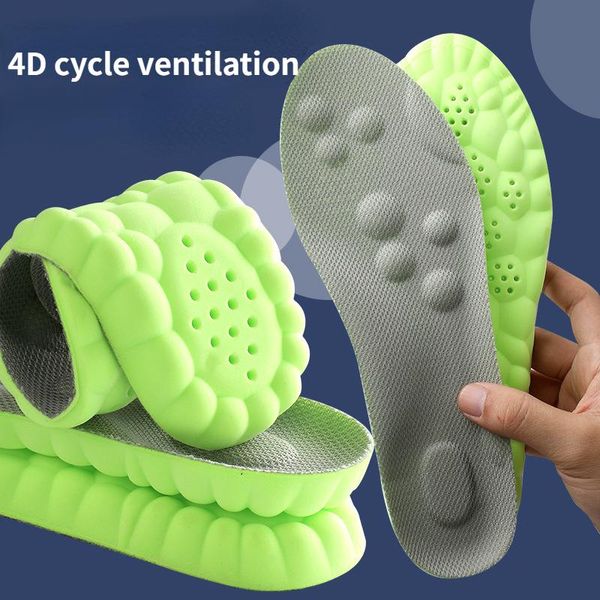 Palmilha Esportiva 4D para Homens/Mulheres com Almofada de Arco Completo Antibacteriana 35 / verde