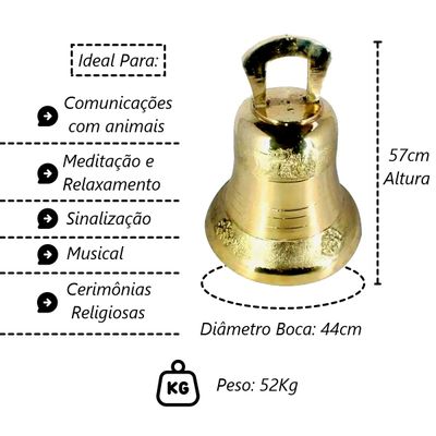 Sino Alça De Bronze Para Casa Chácara Sítio Capela 44x57 N9