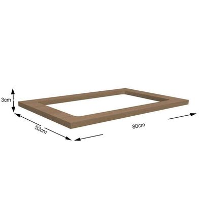 Módulo Cozinha Lótus Tampo Para Balcão Cooktop E608 80cm Canela