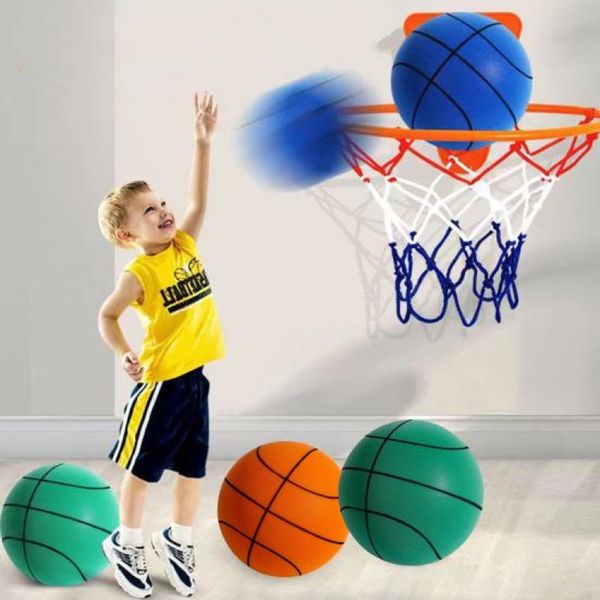 Conjunto de Basquete Silencioso com Rebate Rápido para Treinamento 3 / laranja