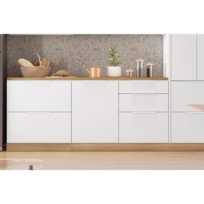 Módulo Cozinha Rainha Kit De Rodapé Multilinha 20x47x10cm Nature