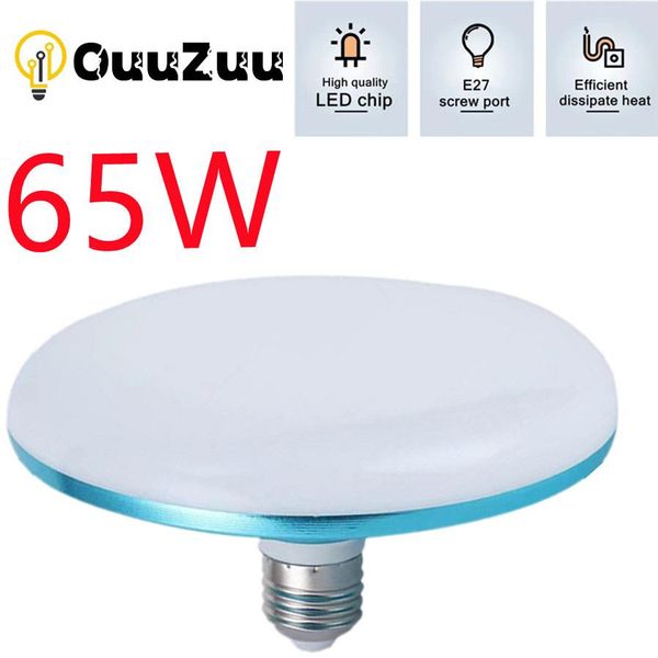 Lâmpada LED E27 Super Brilhante 12W 15W 20W 30W 45W 65W UFO 220V 12W / azul