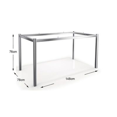 Conjunto Mesa Sala Jantar Reno Com Tampo De Madeira 160cm E 6 Cadeiras Amsterdã Cromada Capuccino Kappesberg