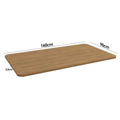 Conjunto Mesa Sala Jantar Reno Com Tampo De Madeira 160cm E 6 Cadeiras Amsterdã Cromada Capuccino Kappesberg