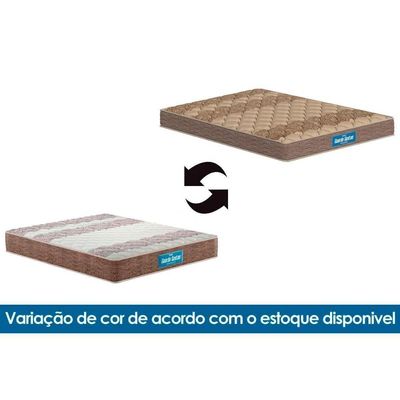 Conjunto Box Viúva: Colchão Espuma Probel D33 Firmepedic Guarda Costas Próintense Brown + Base Crc Suede Brown (128x188)