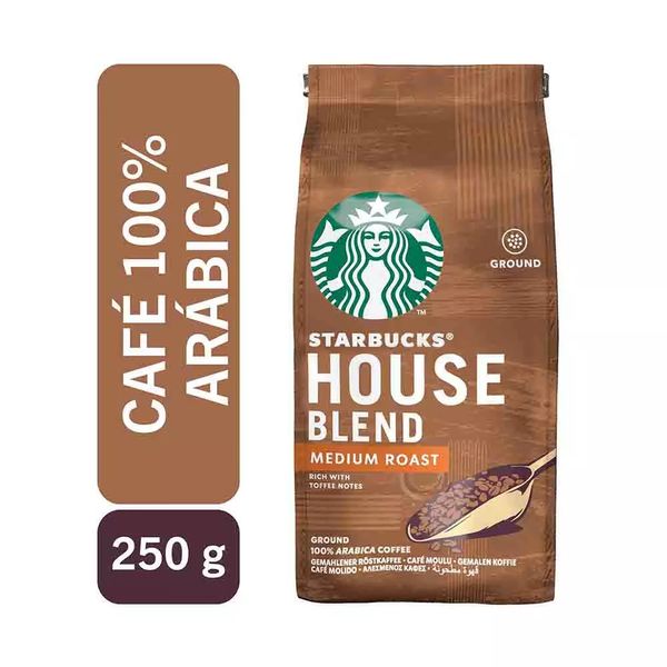 Café Starbucks Médio House Blend Nestlé Torrado e Moído 250g
