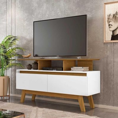 Rack para TV Field Cinamomo Branco - Design Moderno