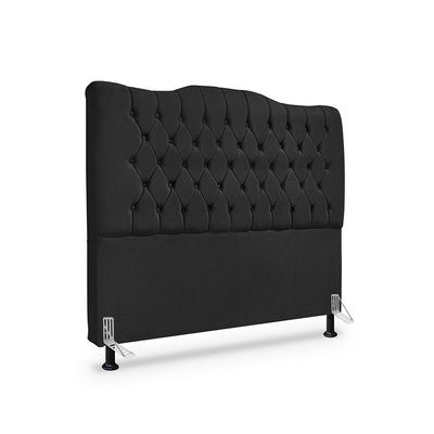 Cabeceira King Estofada Dunas - Veludo Preto