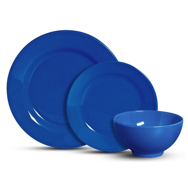 Aparelho de Jantar Scalla Standard Azul em Cerâmica 12 Peças