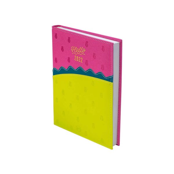 Agenda Diária Dac Costurada Modelo Helo Abacaxi
