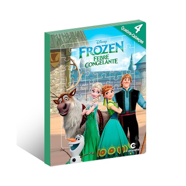 Livro Infantil Culturama Ler e Brincar com Quebra-Cabeça Frozen Fever