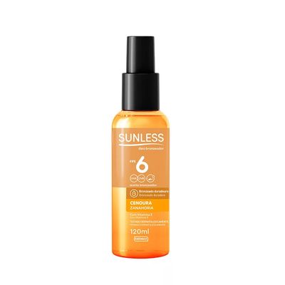 Óleo Bronzeador Sunless Cenoura FPS6 120ml