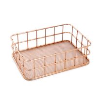 ORGANIZADOR DE MESA LE ARAMADO ROSE GOLD Organizador de Mesa Le Aramado Metal Retangular Rosé Gold 17x12x5,2cm