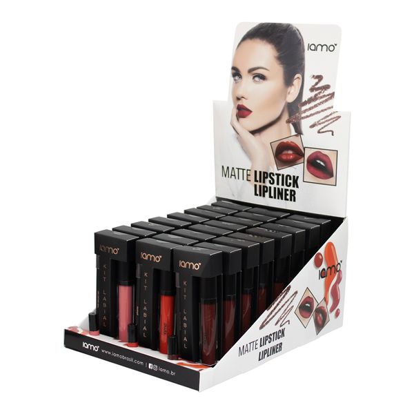 Kit Labial Iamo Batom Líquido Mate e Lápis Contorno Labial - Item Sortido Kit Labial Iamo Batom Líquido Mate e Lápis Contorno Labial - Item Sortido