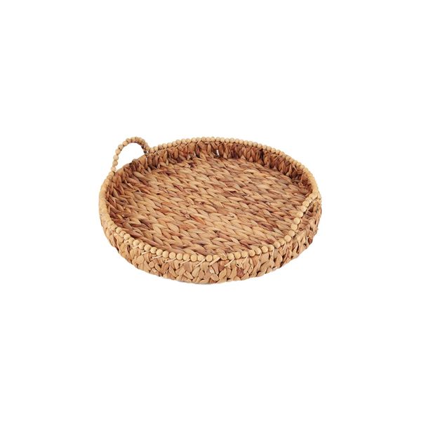 Bandeja Redonda com Alça Le Trama Chic em Bambu 41cm - 1 Peça