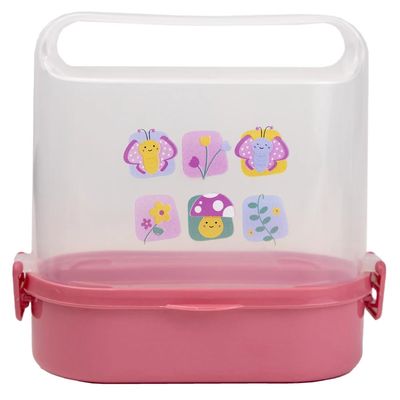 Kit Box Le Baby com Garrafa, Garfo, Colher e Marmita Butterfly com 6 Peças