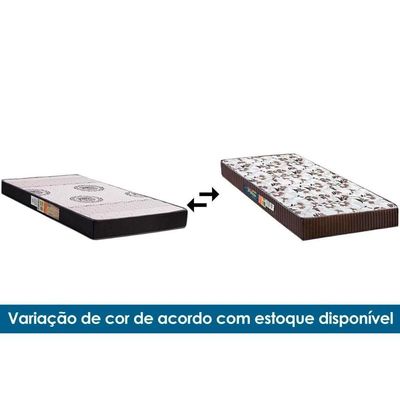 Cama Box Solteiro: Colchão Ortopédico Polar D28 Orthoface Black + Base Crc Suede Black (78x188)