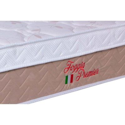 Cama Box Baú Casal: Colchão Anatômico Orthoflex Foggia Premier + Base Crc Courano White (138x188)