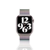 Relógio Smartwatch W34s Rosê Gold Pulseira De Aço Arco íris