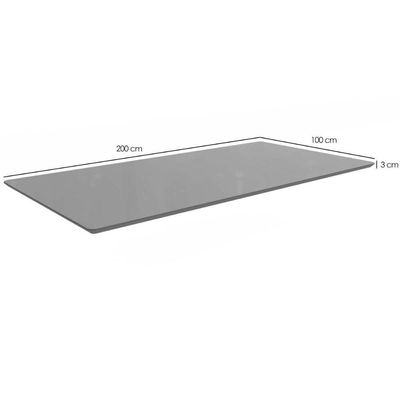 Mesa Para Cozinha Petra Com Tampo Madeirado Com Vidro 100x200cm Carvalho Preto Fosco Vidro Preto Kappesberg