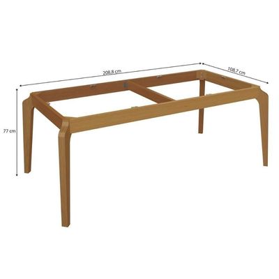 Mesa Para Cozinha Petra Com Tampo Madeirado Com Vidro 100x200cm Carvalho Preto Fosco Vidro Preto Kappesberg