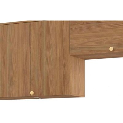 Cozinha Modulada Completa Botanic 5 Peças 3 Aéreos + 1 Balcão + 1 Complemento M662 Nogueira Verde Oliva