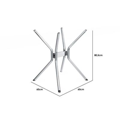 Mesa Para Cozinha Loire Aço Com Tampo Madeirado 90x90cm Preto Fosco Nogueira Kappesberg