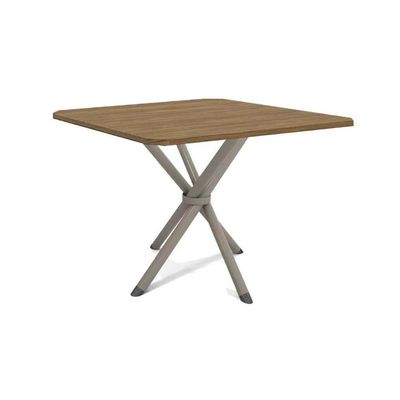 Mesa Para Cozinha Volga Com Tampo 90cm Niquel Nogueira Kappesberg