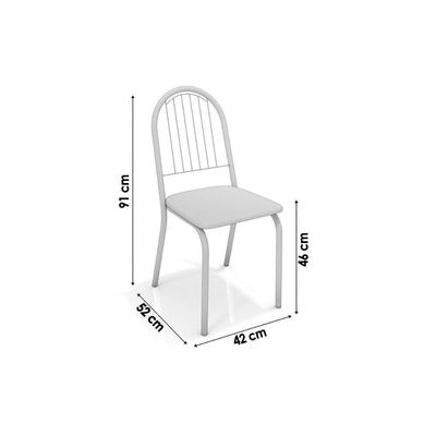 Conjunto Mesa Sala Jantar Iguaçu Tampo Madeirado 90x90cm E 4 Cadeiras Noruega Niquel Nogueira Capuccino Kappesberg