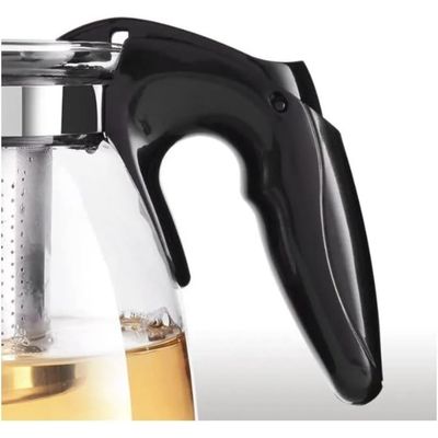 Chaleira Bule De Vidro Com Infusor Chá Café Inox 950ml