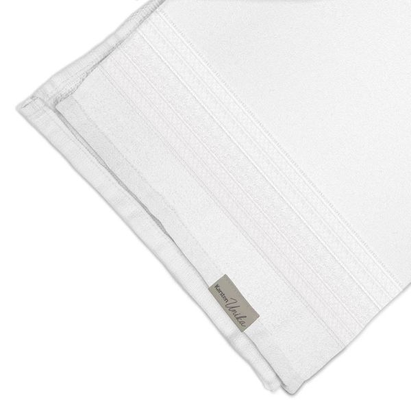 Toalha de Rosto Karsten Unika Fio Penteado Algodão Branco