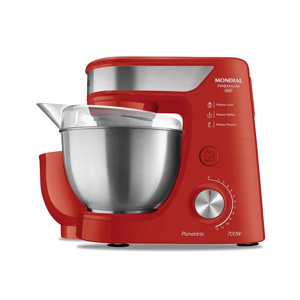 Batedeira Planetária Mondial Premium Inox BP-02P-R-TI Vermelha - 700W 220V Batedeira Planetária Mondial Premium Inox BP-02P-R-TI Vermelha - 700W 220V