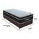 Cama Box Marrom E Colchão Elegant Molas Ensacadas Solteiro Ortobom