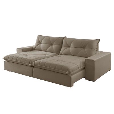 Sofá Hall Veludo Dois Módulos De 80cm B25cm Meu Sofá Online B002 Veludo Capuccino