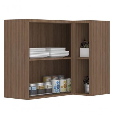 Armário Aéreo Canto Reto 95 Cm Aspen Luciane Moveis beige