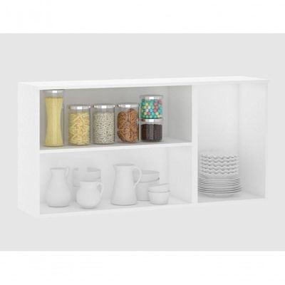 Armário Aéreo 120 Cm 3 Portas Dora Luciane Móveis branco Supremo Bp