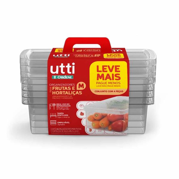 Organizador de Geladeira Ordene em Plástico M Organizador de Geladeira Ordene em Plástico M