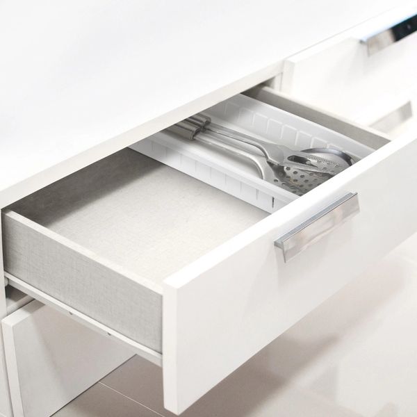 Organizador de Gaveta Arthi em Plástico Branco 35,9x11,9x4,8cm