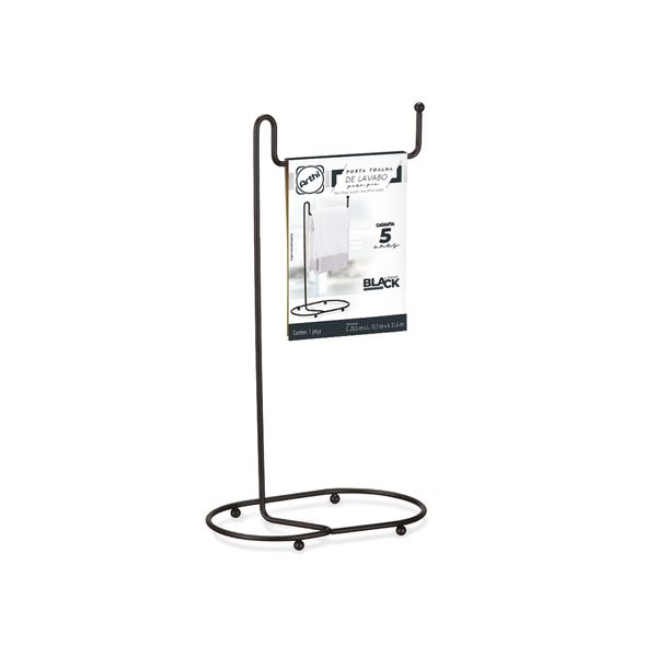 Porta Toalha para Lavabo Arthi Preto