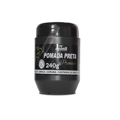 Pomada Preta Premium Pote 240g Massagem Caixa 12 Unidades