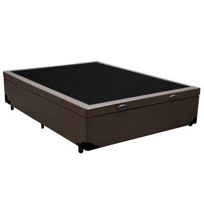 Cama Box Baú Casal Sintético Sereneprime Marrom 138x188x44